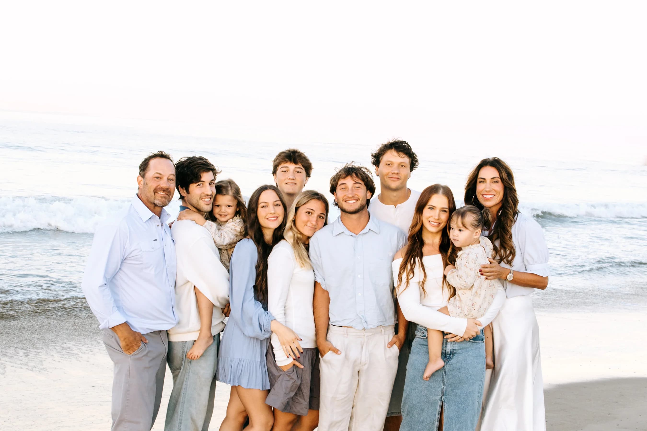 Dr. Kennedy with his family on the beach