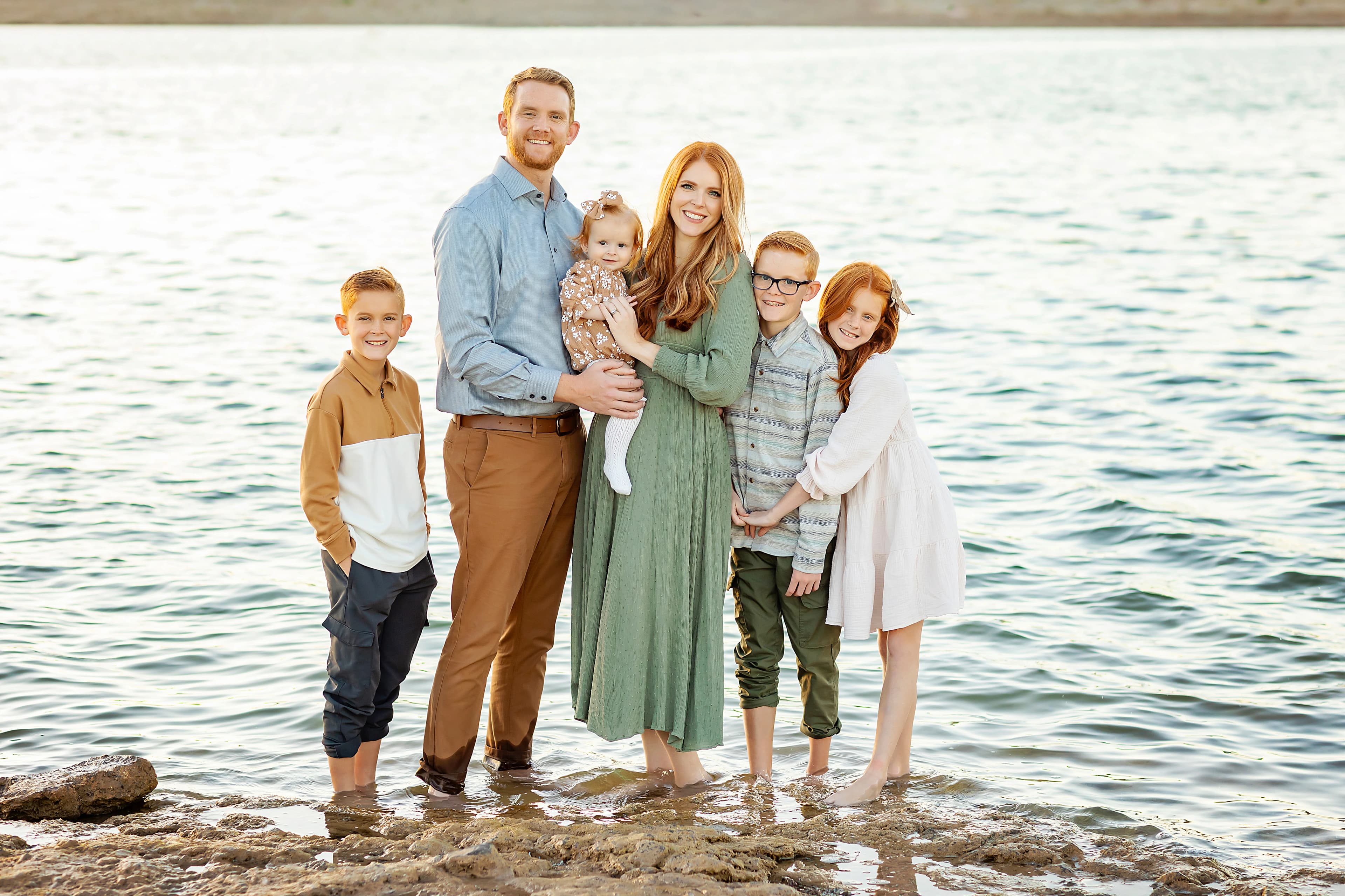 Dr. Sunderhaus with his family at the lake